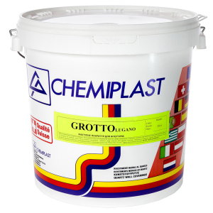 Декоративная штукатурка CHEMIPLAST Grotto Lugano (Гротто) 20 кг белая лучшая модель в Хмельницком