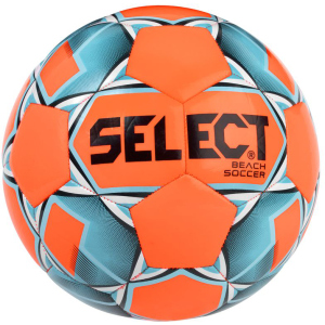 М'яч для пляжного футболу Select Beach Soccer New (314) №5 Orange-Blue (5703543199181) краща модель в Хмельницькому