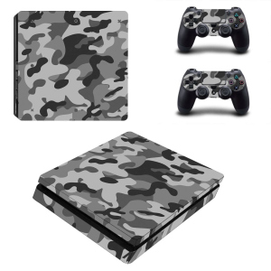 Вінілові наклейки на PS4 SLIM та Dualshock Камуфляж Sony PlayStation 4 Custom Skin Playsole Games (PG126) в Хмельницькому