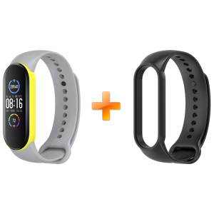 Xiaomi Mi Band 5 MiJobs Dual Color Grey/Yellow (MJ5-DSS001GY) краща модель в Хмельницькому