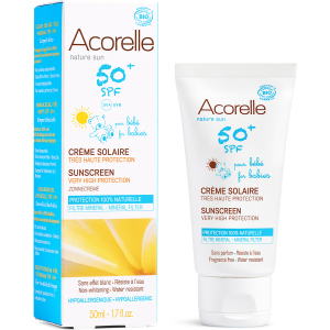 Сонцезахисний крем для дітей Acorelle SPF 50+ органічний 50 мл (3700343046082) краща модель в Хмельницькому