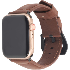 Ремешок Promate Stitch-42ML для Apple Watch 42-44 мм 1/2/3/4/5/6/SE Dark Brown (stitch-42ml.darkbrown)