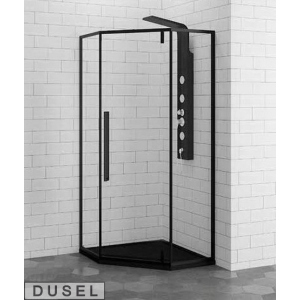 Душова кабіна Dusel DL197 Black Matt 90х90х190 без піддону (TR-50190) в Хмельницком