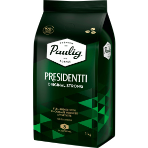 Кофе в зернах Paulig Presidentti Original Strong 1 кг (6411300169344) ТОП в Хмельницькому