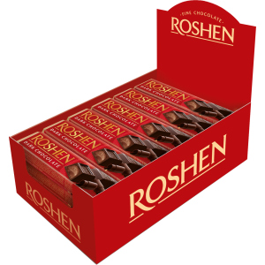Упаковка шоколадних батончиків Roshen Батон з помадно-шоколадною начинкою 43 г х 30 шт (4823077621161_4823077621154)