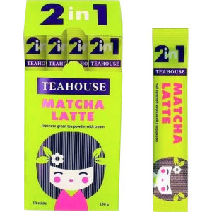 Матча латте Teahouse 2 в 1 в стиках 10 шт x 10 г (4820209840964) лучшая модель в Хмельницком