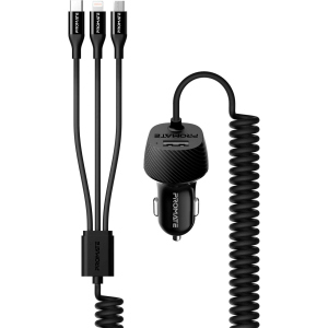 Автомобільний зарядний пристрій Promate Voltrip-UNI 17 Вт USB + Multi-Connector Black (voltrip-uni.black) краща модель в Хмельницькому