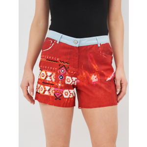 Шорты джинсовые Desigual 74P2JH6/3054 34 Красные с принтом (8434486040533) рейтинг