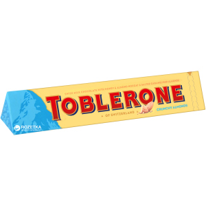 Упаковка шоколада Toblerone Молочный с хрустящим миндалем 100 г х 20 шт (7622300710620) в Хмельницком