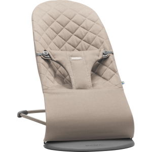 Крісло-шезлонг Baby Bjorn Balance Sand Grey Cotton Сірий (6017) краща модель в Хмельницькому