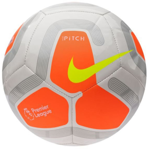 М'яч футбольний Nike Pitch Premier League Size 5 White/Orange (SC3569-104) в Хмельницькому