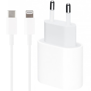 Сетевое зарядное устройство Foxconn для Iphone 11/12 Pro Max 18W и Кабель USB-C to Lightining Foxconn 1 м White в Хмельницком