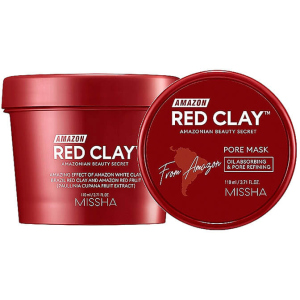 Маска для обличчя на основі червоної глини Missha Amazon Red Clay Pore Mask 110 мл (8809643534987) краща модель в Хмельницькому