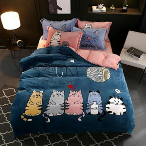 Пододеяльник MirSon Бязь Premium 17-0492 Furry cats 160 x 220 см (2200003469462) в Хмельницком