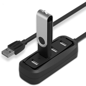 USB-хаб Vention USB Hub 4-Port 2.0 0.5 м Black (VAS-J43) (43387944) краща модель в Хмельницькому