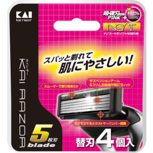 Запасні леза для чоловічого верстата для гоління Kai з 5 лезами 4 шт (4901331017148) ТОП в Хмельницькому