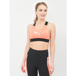 Спортивний топ Puma Mid Impact Feel It Bra 52029924 XS Georgia Peach-Eggnog-Print (4063697223974)