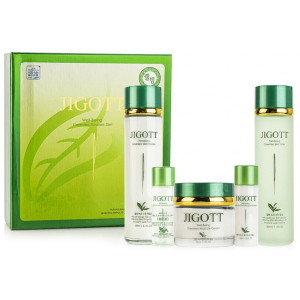 Набір для догляду за обличчям Зелений Чай Jigott Well-being Green Tea Skin Care 3SET (8809541281266) ТОП в Хмельницькому