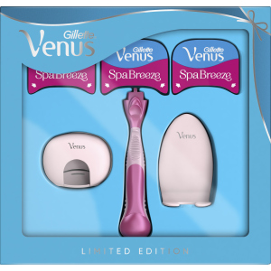 Подарочный набор для женщин Venus Бритва Comfortglide Spa Breeze + 2 Лезвия + Футляр + Крепление (7702018516445)