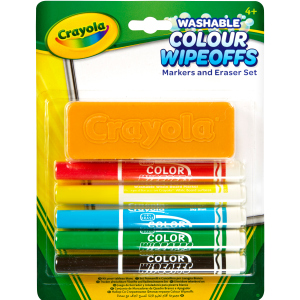 Набор фломастеров Crayola Washable для сухого стирания с щеткой 5 шт (256417.012) (0071662093020) в Хмельницком