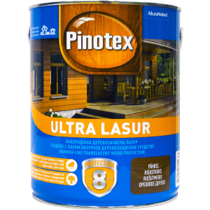 Лазур Pinotex Ultra Lasur - напівматове алкідне просочення для дерева, блакитне, з декоративним ефектом, калюжниця, 3 л (5308987) в Хмельницькому