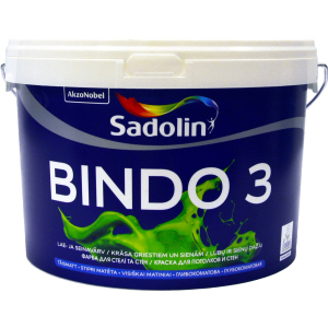 Краска Sadolin Bindo 3 - глубокоматовая латексная краска для стен и потолка, белая, BW, 2.5 л (5078159) ТОП в Хмельницком