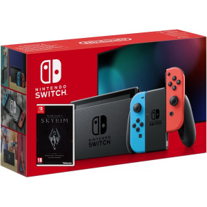 Nintendo Switch Neon Blue-Red (Upgraded version) + Игра The Elder Scrolls V: Skyrim (русская версия)