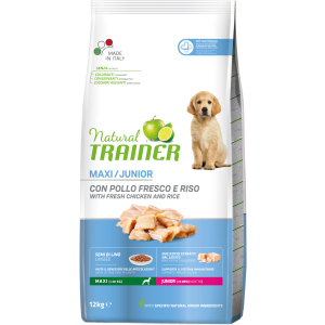 Сухий корм Trainer Natural Super Premium Junior Maxi для юніорів великих та гігантських порід від 9 місяців до 2 років 12 кг (8015699601713/8015699006952) рейтинг