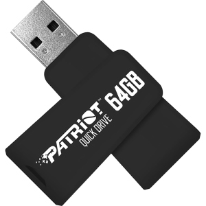 Patriot Color QuickDrives 64GB USB 3.1 Black (PSF64GQDBK3USB) ТОП в Хмельницькому