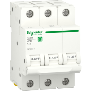 Автоматичний вимикач Schneider Electric RESI9 10 А, 3P, крива, 6кА в Хмельницькому