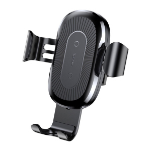 Автоутримувач з бездротовою зарядкою Baseus Wireless Charger Gravity Car Mount black (WXYL-01) краща модель в Хмельницькому