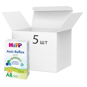 Упаковка детской сухой молочной смеси HiPP Anti-Reflux начальная 5 пачек по 300 г (9062300440420_9062300439462) ТОП в Хмельницком