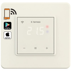 Терморегулятор програмований з WiFi Terneo sx WiFi (слонова кістка) краща модель в Хмельницькому