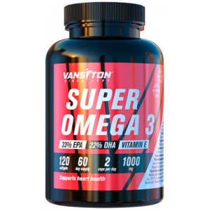 хорошая модель Жирные кислоты Vansiton SUPER OMEGA 3 120 капсул (4820106591990)