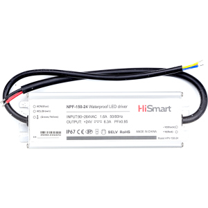 Блок питания HiSmart 24V 6.3A 150W PFC IP67 (NPF-150-24) лучшая модель в Хмельницком