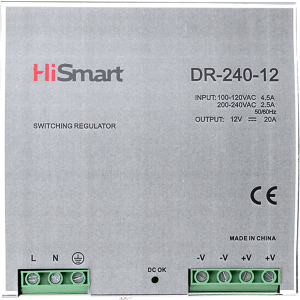 Блок питания HiSmart 12V 20A 240W DIN (DR-240-12) лучшая модель в Хмельницком