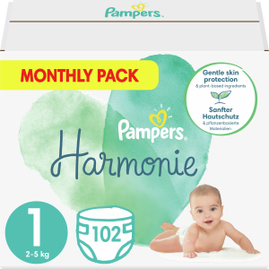 Підгузки Pampers Harmonie Newborn Розмір 1 (2-5 кг) 102 шт (8006540156353) рейтинг