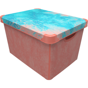 Контейнер для хранения с крышкой Qutu Style Box Coral 20 л (STYLE BOX с/к CORAL 20л.) ТОП в Хмельницком