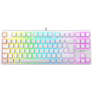 Клавиатура проводная Xtrfy K4 TKL RGB Kailh Red USB White RUS (XG-K4-RGB-TKL-WH-R-RUS) лучшая модель в Хмельницком