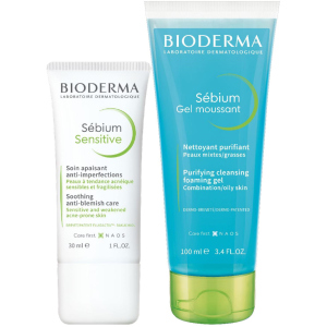 Набір Bioderma Флюїд Sebiom Sensitive 30 мл + Очищаючий гель Sebiom 100 мл (3041306016996) в Хмельницькому