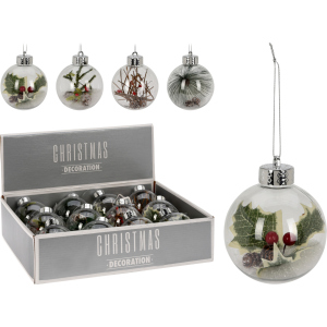 Набір ялинкових куль Christmas Decoration 8 см 12 шт (CAA126880) краща модель в Хмельницькому