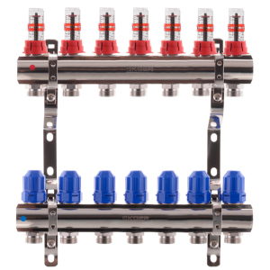 Коллекторный блок с расходомерами KOER KR.1110-07 1”x7 WAYS (KR2644) надежный