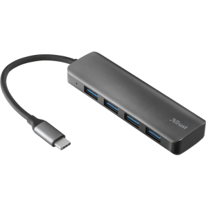 USB-хаб Trust Halyx USB-C to 4-Port USB-A 3.2 Aluminium (TR23328) ТОП в Хмельницькому