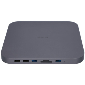 USB-хаб адаптер Ailink Aluminium USB-C Mac mini Hub Card Reader HDD/SDD slot Space Grey (AI-MC25_sg) лучшая модель в Хмельницком