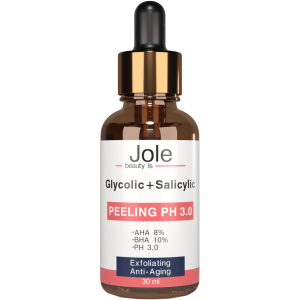 Пілінг для обличчя Jole Glycolic + Salicylic Peeling pH 3.0 з Гліколевою та Саліциловою кислотами 30 мл (4820243881060) краща модель в Хмельницькому