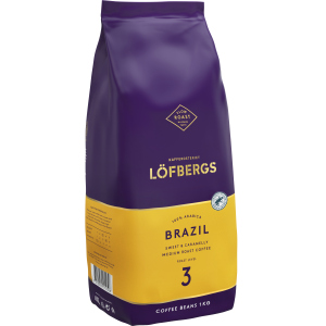 Кава в зернах Lofbergs Brazil 1 кг (7310050012506) ТОП в Хмельницькому