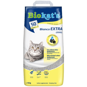 Наповнювач для котячого туалету Biokat's Bianco Extra для котячого туалету, 10 кг, з активованим вугіллям (4002064618104) в Хмельницькому