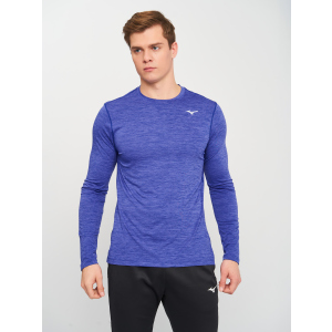 Рашгард Mizuno Impullse Core LS Tee J2GA752027 Синій (5059431210187) краща модель в Хмельницькому