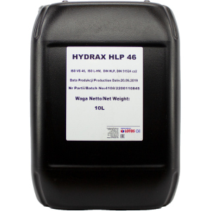 Гідравлічна олія Lotos Hydrax HLP 46 10 л (WH-0L04540-000) надійний