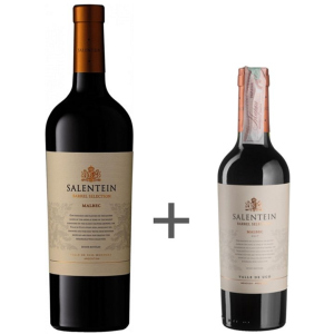 Набір вина Salentein натуральне виноградне Malbec Barrel Selection червоне сухе 0.75 л + 0.375 л (1161000056639) надійний